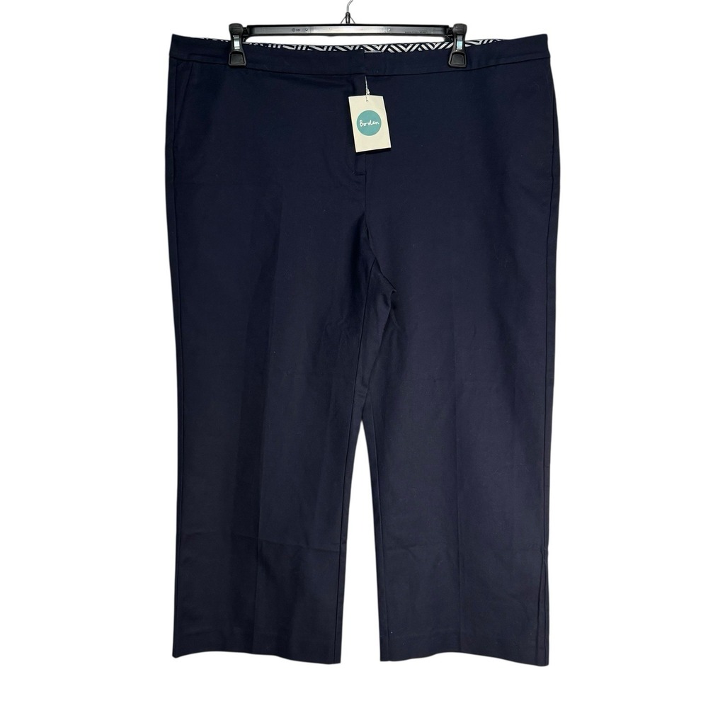 Boden‎ Cropped Chino Size 18L 26" Navy Blue Crop Vintage Cotton Pants